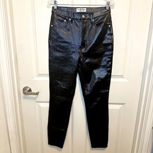Free people We the Free Sz 29 faux leather high waist Skinny Pant Black Women